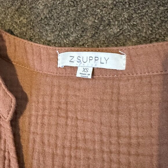 Z Supply Romper Womens XS Zephyr Gauze Brown - Picture 3 of 6